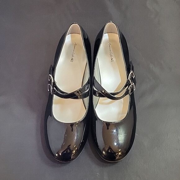 AMERICAN EAGLE ROUND TOE TWO ADJUSTABLE BUCKLE WOMEN"S MARY JANE STYLE S… - Picture 2 of 12